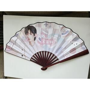 KPOP Folding Fan – Concert or Cosplay Accessory Idol Design Collectible White